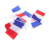 DIYEAH Guirlande de Drapeaux Mini France Banderole Suspendue Légère et Résistante pour Décorations de Fête Ambiance Vive pour Événements Euro et Soirées Sportives