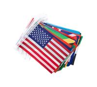 DIYEAH Guirlande Fanion en Polyester pour Décoration Intérieure et Extérieure, Bannière Coupe du Monde pour Écoles et Lieux Publics, Finition Soignée