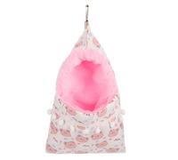DIYEAH Hamac pour Petits Animaux Suspendu, Lit Confortable en Fausse Fourrure Épaisse, Taille Petite, Blanc, Accessoires pour Cage Hamster et Écureuil, Nid Douillet pour Rongeurs et Cochons D’Inde