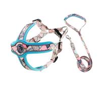 DIYEAH Harnais Chien Réfléchissant avec Laisse Gilet Anti-Fugue pour Petits et Moyens Chiens Corde de Traction Résistante et Confortable pour Promenade Sécurisée