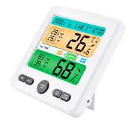 DIYEAH Horloge Hygromètre Numérique Multifonction Grand Écran Mesure Température Humidité Intérieur pour Maison Bureau École