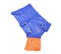 DIYEAH Housse de Bain pour Chat Respirante avec Cordon Réglable Résistante aux Griffures et Morsures pour Toiletie Coupe-Ongles et Soins Protection Anti-agressivité Bleu/Orange