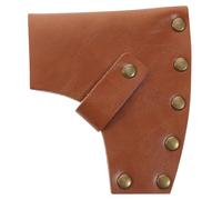 DIYEAH Housse de Sécurité pour Petit Hache en Cuir Pleine Fleur Marron, Étui de Protection Robuste Boutons-Pression, Accessoire Pratique pour Randonnée et Usage Extérieur, Protège Lame