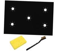 DIYEAH Housses de Protection pour Cuisinière à Gaz avec Couvercles de Brûleurs Prédécoupés, Kit Nettoyant Incluant Brosses, Lavables et Réutilisables, Compatibles la Couleur Aléatoire