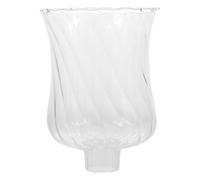 DIYEAH Hurricane Lamp Glass Cover Hand Blown Glass Chimney For Pillar Candles Windproof Candle Holder For Home Decor And Wedding Centerpiece