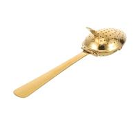 DIYEAH Infuseur à Thé Acier Inoxydable avec Long Manche Filtre Thé Réutilisable Multi-fonction pour Maison Filtre à Maille Fine Design Ergonomique et Couleur Dorée