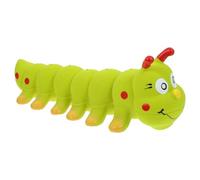 DIYEAH Interactif Latex pour Chien Moyen Sonore Anti-Stress Forme de Chenille Jaune Résistant Aux Morsures pour Jeu Actif et Exercice