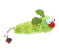DIYEAH Interactif pour Chat Peluche Froissée à l'herbe à Chat Chenille Peluche Vert Clair D'intérieur