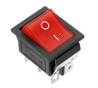 DIYEAH Interrupteur à Bascule LED 6 Broches 3 Positions Forme Bateau Rouge pour Équipements Marins et Industriels Haute Puissance, Interrupteur Marche/arrêt Mini pour Automobile