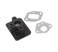 DIYEAH Joint Embase Noir en Plastique Résistant au Carburant, Adaptateur à Bride pour Motorcycle, Kit de Remplacement pour Petits Moteurs, Réparation Complète