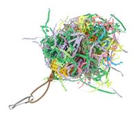 DIYEAH Jouet à Mâcher Suspendu pour Perroquet Double Stimule Intérêt Jeu Sain pour Oiseau Et Sûr Réduit Les Dégâts