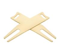 DIYEAH Kit 2 Pièces Fourchette de Golf en Métal pour Réparation de Divots, Outil de Divot Compact et Portable, Accessoire Golf pour Terrain de Putting, Outil de Relèvement de Mottes