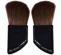 DIYEAH Kit 2pcs Pinceaux à Paupières Mini Portable pour Maquillage de Voyage, Poils en Nylon et Plastique, Usage Quotidien pour Femmes