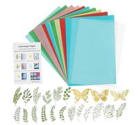 DIYEAH Kit Cyanotype DIY avec Papier et Pinces Papier Naturel Fibres pour Impression Solaire Matériel de Peinture Traditionnelle et Création