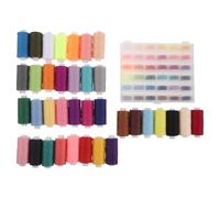 DIYEAH Kit de Fil Polyester 36 Couleurs Bobines Pré-enroulées 400 Yards pour Couture la Main et Machine, Ensemble de Fils à Broder Polyvalent pour Travaux Manuels et Quilting, Bobines