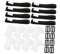 DIYEAH Kit de Fixation pour Bâche Solaire de Piscine avec Sangles Nylon Adhésives Boucles Robustes et Plaques de Serrage pour Enrouleur de Couverture Solaire