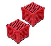 DIYEAH Kit de Média Filtrant Aquarium 2 Cubes Filtre à Charbon Actif, Boîte de Rangement pour Masses Filtrantes, Média Filtrant Réutilisable pour Filtration et Purification d'eau