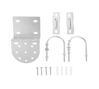 DIYEAH Kit de Montage Antenne Extérieure en Fer Argenté Pince de Fixation Murale Robuste pour Installation Facile sur Toits Résidentiels