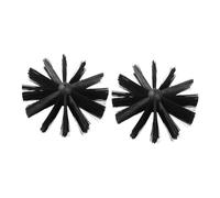 DIYEAH Kit de Ramonage Poêle à Bois 2 Brosses en Plastique Noir pour Nettoyage de Cheminée et Conduits, Accessoires Pratiques pour Enlever Saleté et Graisse