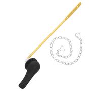 DIYEAH Kit de réparation de toilettes 2 pièces, levier de chasse d'eau avec chaînes de clapet, kit de remplacement de poignée de toilette pour enfants et personnes âgées, accessoires de salle