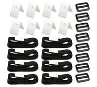 DIYEAH Kit de Sangles de Fixation pour Enrouleur de Couverture Solaire de Piscine 24 Pièces Noir Accessoires Résistants à L’Usure Compact et Portable pour Fixation et Transport de