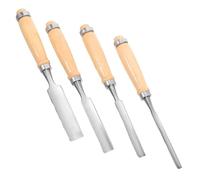 DIYEAH Kit de Sculpture sur Bois 4 Pièces 6/12/18/24 MM Ciseaux à Bois Semi-Circulaires en Acier Haute Résistance pour Sculpture Manuelle Loisirs Créatifs et Travaux Artistiques