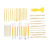 DIYEAH Kit D'outils de Sculpture pour Poterie en Acier Inoxydable et Bois, 39 Pièces Robustes pour Modelage et Gravure D'argile, pour DIY et Création Artistique