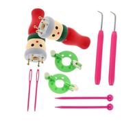 DIYEAH Kit Outils à Tricoter Cordons en Bois, Kit Tricot Débutants Et Artisans, Tricotin Manuel Compact, DIY Bracelets Faits Main, Loisirs Créatifs à Domicile Et Voyage