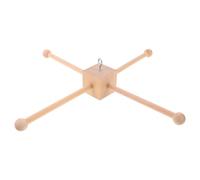 DIYEAH Kit Support Mobile Bébé Bois à Assembler, Cadre Suspendu en Bois Naturel 1 Pièce, Support pour Mobile de Berceau Décoratif, Accessoire Chambre D’garçon et Filles pour Carillon
