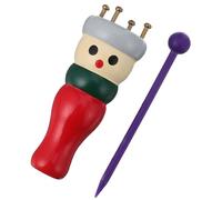 DIYEAH Kit Tricotin Bois DIY avec Poupée à Tricoter Colorée et Aiguille Outil Manuel pour Fabriquer Bracelets Galons et Pelotes de Laine Adapté Débutants et Garçon Couleur Aléatoire