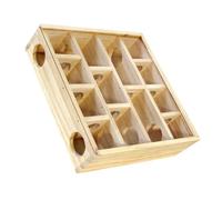 DIYEAH Labyrinthe en Bois pour Chinchillas et Petits Animaux, Divertissant et Prévenant L'obésité, pour Usage Domestique Structure Multi-grilles Khaki