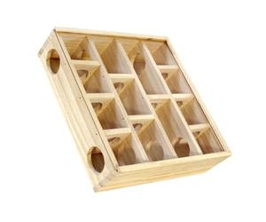 DIYEAH Labyrinthe en Bois pour Chinchillas et Petits Animaux, Divertissant et Prévenant L'obésité, pour Usage Domestique Structure Multi-grilles Khaki