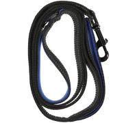 DIYEAH Laisse de Traction Chien Confortable Double Poignée Corde Robuste Réglable Gris Bleu Promenade Randonnée Petits et Moyens Chiens