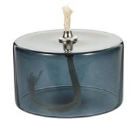 DIYEAH Lampe à Huile en Verre Petite Taille Couleur Gris Foncé Mèche Métallique Lampe à Pétrole Décorative pour Mariage et Intérieur Bougeoir Vintage pour Dîner Romantique