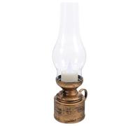 DIYEAH Lampe à Pétrole LED Vintage en PP Couleur Or Éclairage d'urgence Sûr, pour Cuisines et Salons, Bougie LED Décorative sans Flamme
