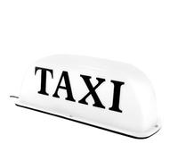 DIYEAH Lampe de Toit de Taxi Installation Facile Blanche en Plastique Magnétique Multi-fonctionnalité, Feu de Taxi pour Voiture pour Véhicule Urbain