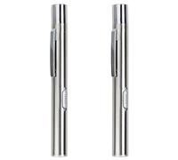DIYEAH Lampe Stylo Médicale LED en Acier Inoxydable Rechargeable USB Clip de Poche Portable pour Usage Médical et Trousse Premiers Secours Lot de 2 Pièces
