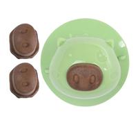 DIYEAH Lécher pour Chien en TPR Vert, Forme Cochon, Anti-Morsure | Distributeur Ludique, pour Carrelage Lisse et Jeu Interactif, Aide au Nettoyage des Dents, Usage Chenil