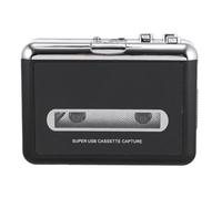 DIYEAH Lecteur de Cassettes USB Conversion Cassette en Mp3 Noir Haut-Parleur Intégré 0,5w, Boîtier Abs et Métal, pour Écouter Musique Partout