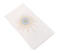 DIYEAH Linceul D'autel en Lin Blanc Brodé pour Sacrements Linge Sacramentel Liturgie de L'église Tissu de Communion pour Église Nappe D'autel Solide et Facile à Nettoyer pour Cérémonies