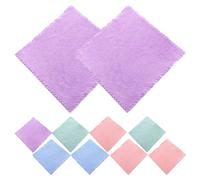 DIYEAH Lot 10 Lingettes Visage Démaquillantes Microfibre Polaire Corail 25X25 CM Réutilisables pour Toilette Féminine Couleur Aléatoire