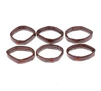 DIYEAH Lot de 10 Anneaux de Bracelet Montre en Cuir Véritable, Légers et Pratiques, Accessoires Classiques pour Garder les Bracelets de Montre en Place