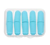 DIYEAH Lot de 10 Bouchons D'oreille Antibruit Réutilisables en Mousse à Mémoire de Forme Bleu avec Étui, de Bruit pour Sommeil, Travail, Étude et Protection Auditive Bruits de Fond