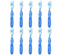 DIYEAH Lot de 10 Brosses à Dents Courtes à Manche Souple, Petite Brosse à Dents Compacte Tête Moyenne, Adaptées aux Soins Bucco-dentaires en Milieu Carcéral, Nettoyage et Transport