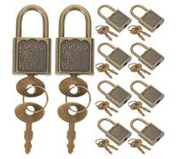 DIYEAH Lot de 10 cadenas et clés en métal : petits cadenas pour coffres à trésors - Articles de fête d'Halloween, accessoires de jeu de rôle et activités interactives