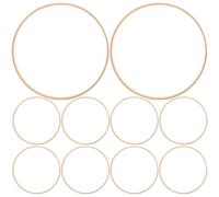 DIYEAH Lot de 10 Cercles Bois en Bambou pour Bricolage, Cerceaux à Broder Robustes et Faciles à Suspendre, pour Cercle Attrape Rêve et Loisirs Créatifs