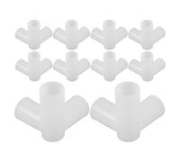 DIYEAH Lot de 10 Connecteurs en Plastique Blanc pour Armoire et Étagère à Chaussures, Fixation 3 Voies Ajustable, Ne Détériore Pas Sols ni Murs, pour Rangement en Dortoir