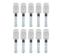 DIYEAH Lot de 10 Douilles à Vis E14 en Céramique Blanche Support 100mm - Culot Edison pour Ampoules Candélabre, Compatible Lustres et Luminaires D’intérieur, Fixation Stable