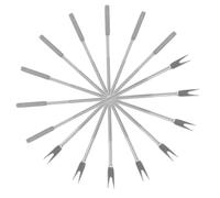 DIYEAH Lot de 10 Fourchettes à Fruits de Mer Multifonctions en Acier Inoxydable Argenté Pique-Noix Compact pour Homard Crabe et Huîtres Ustensiles Réutilisables Cuisine et Dégustation