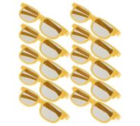 DIYEAH Lot de 10 Lunettes 3D Jaunes en Polycarbonate pour Cinéma et Jeux Vidéo, Lunettes Stéréoscopiques Confortables Compatibles TV et Ordinateur, Vision 3D Immersive à Domicile
